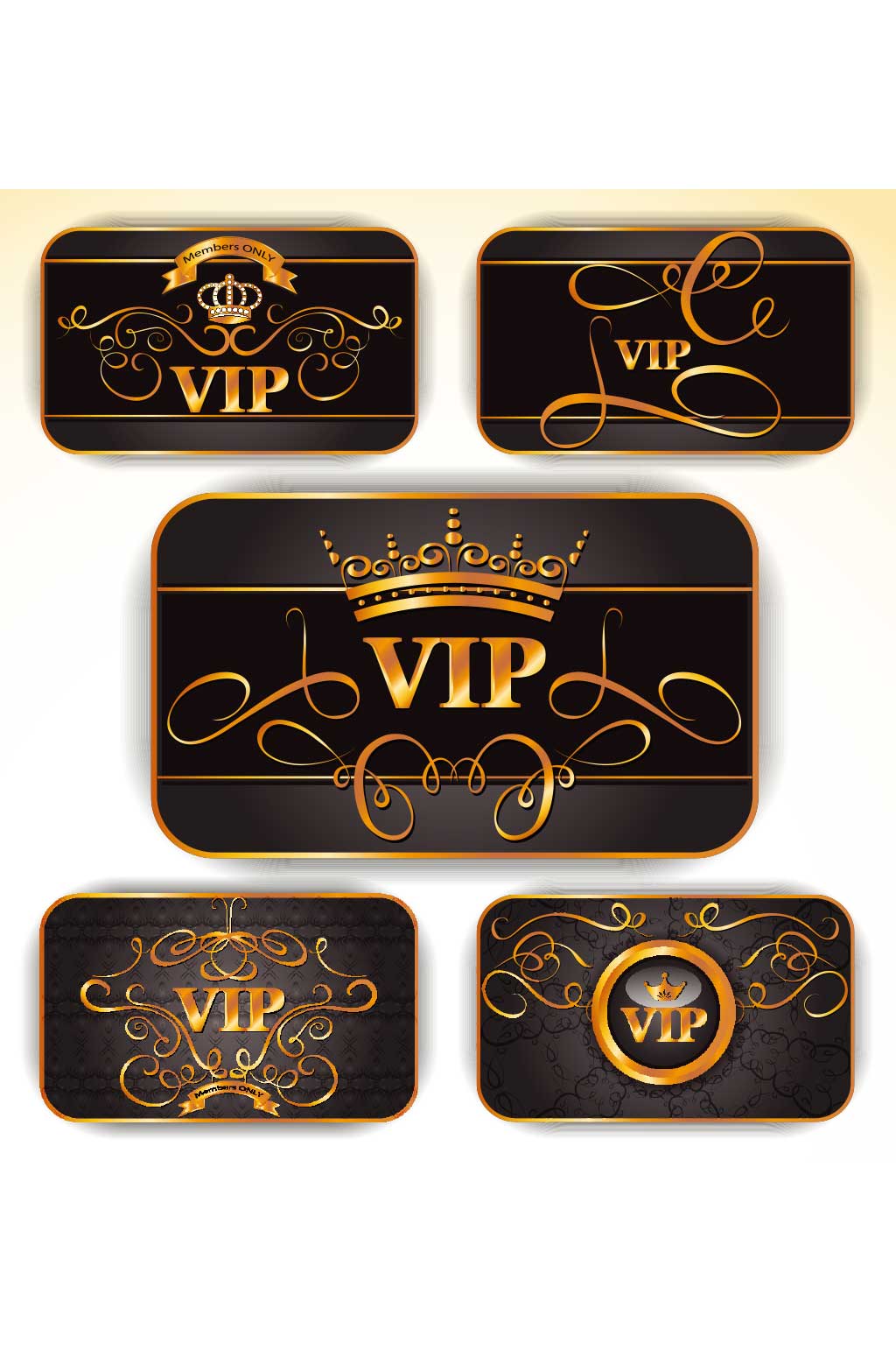 黑金奢华酒吧vip会员卡模板设计
