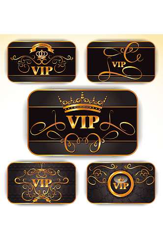 黑金奢华酒吧VIP会员卡模板设计