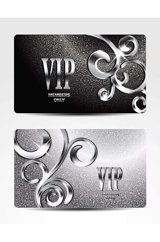 精品金属VIP会员卡模板设计