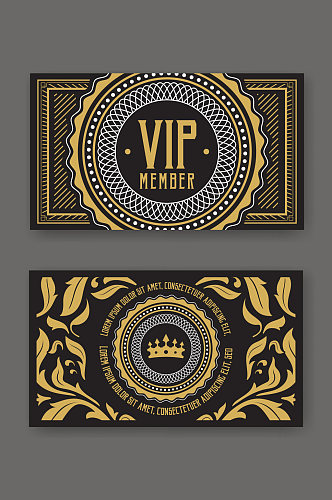 黑金VIP卡模板设计