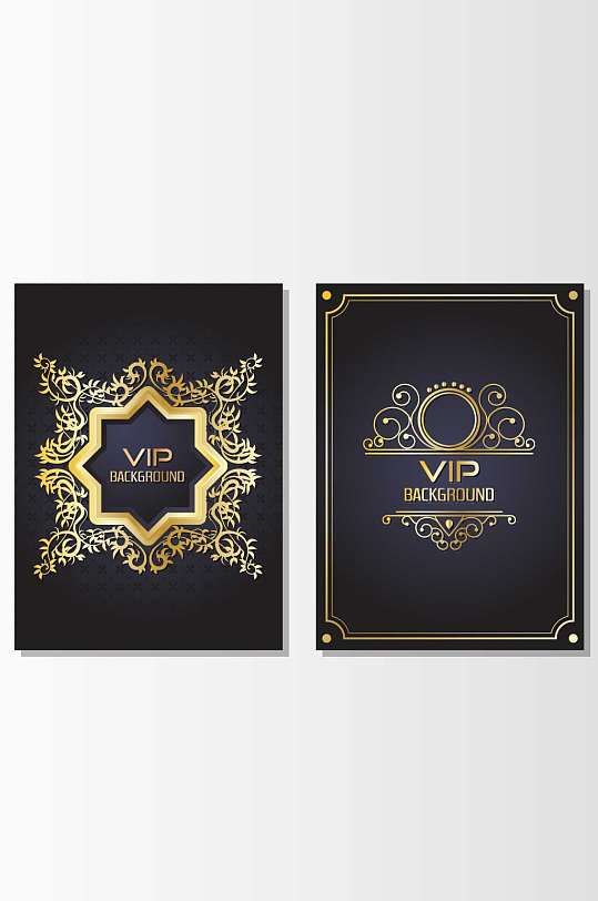 黑金奢华VIP卡片模板设计