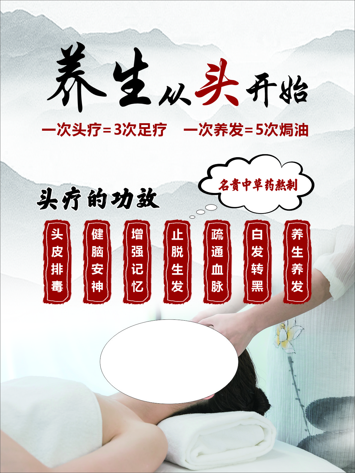 养生从头开始头部养生素材