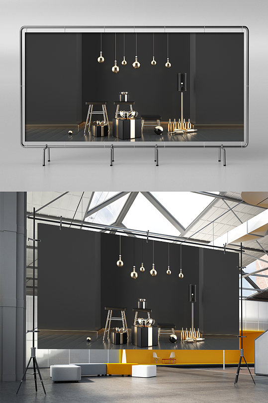 C4D室内模型现代高端-众图网