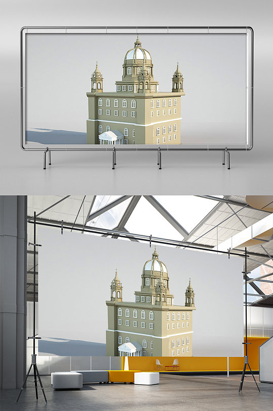 C4D房子建筑模型-众图网