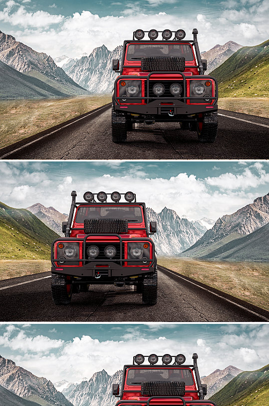 C4D越野车模型-众图网