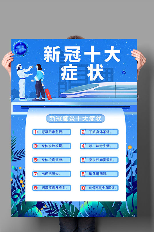 新型冠状病毒症状图片-新型冠状病毒症状素材下载-众图网