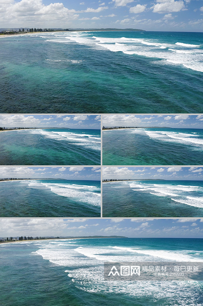墨绿色海水实景拍摄素材