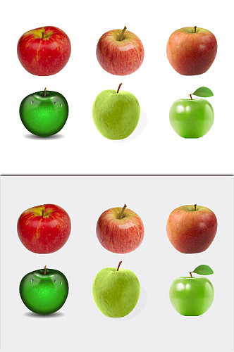 免扣素材苹果水果元素