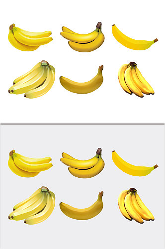 免扣素材香蕉水果元素