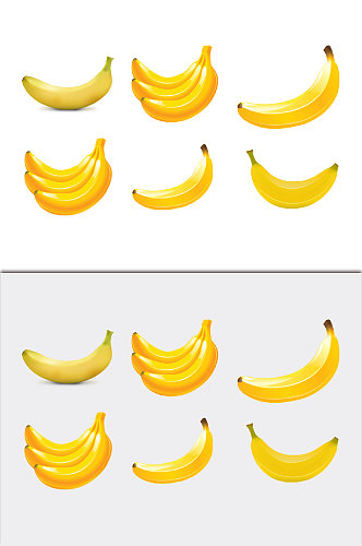 免扣素材香蕉水果元素