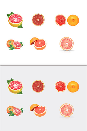 免扣素材橙子水果元素