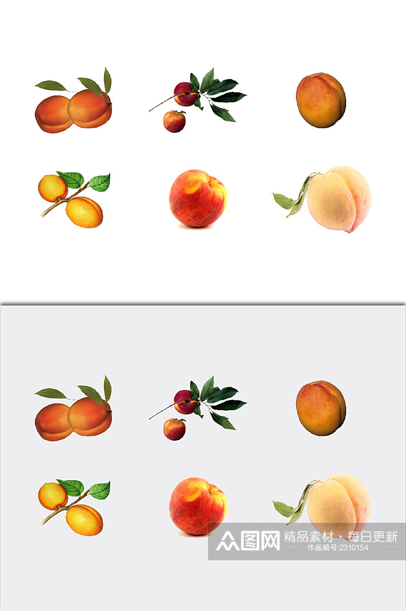 免扣素材桃子水果元素素材
