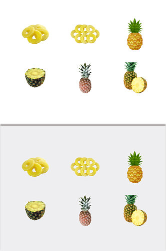 免扣素材菠萝水果元素