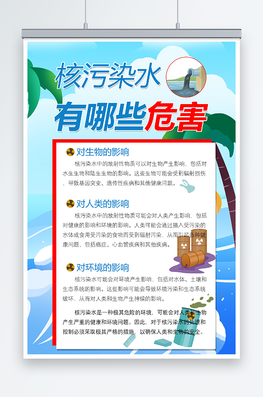 核污染水的危害宣傳海報(bào)