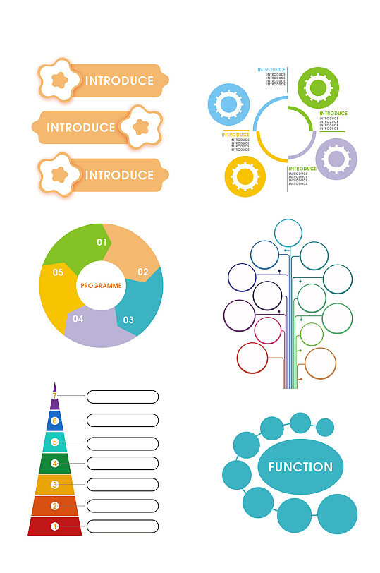 矢量数据图标标题元素设计-众图网