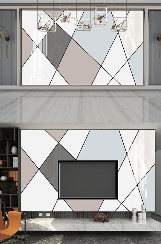 电视背景墙几何线条图片-电视背景墙几何线条素材下载-众图网