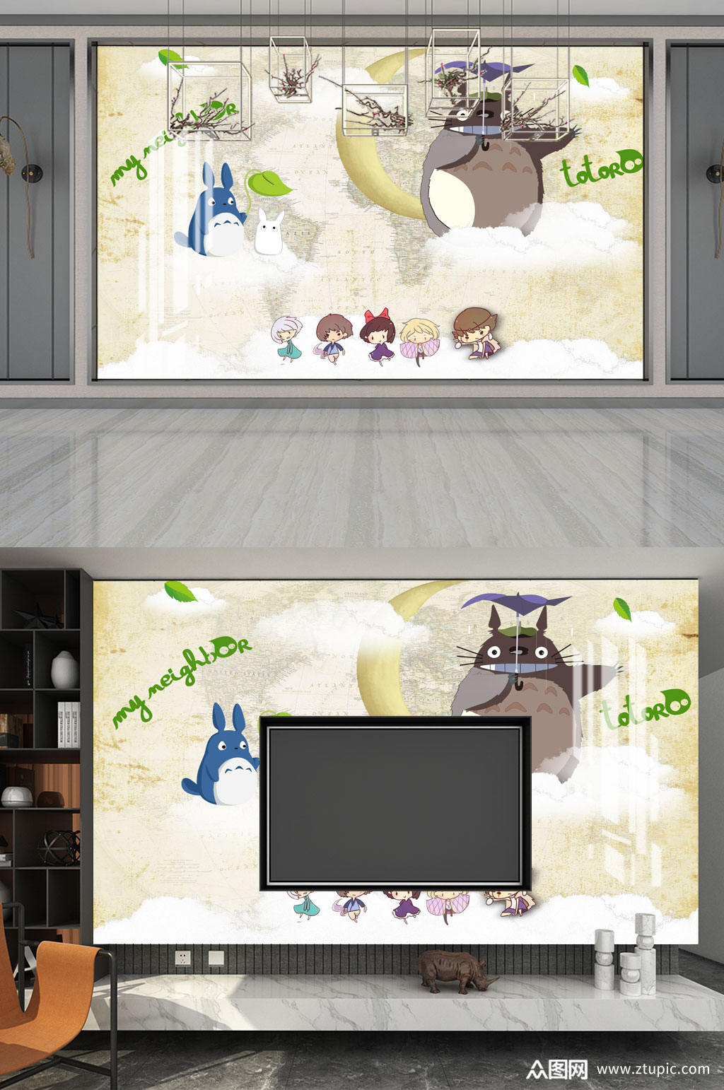 卡通儿童卡通背景墙素材
