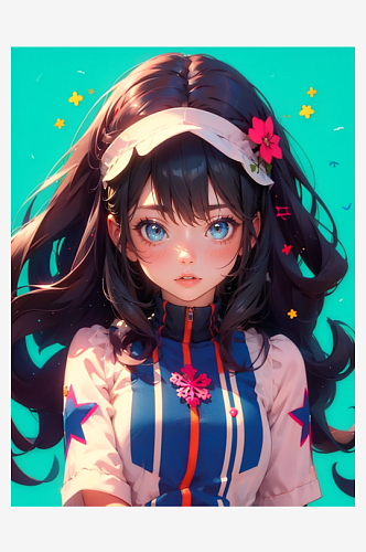 美女少女插画系列