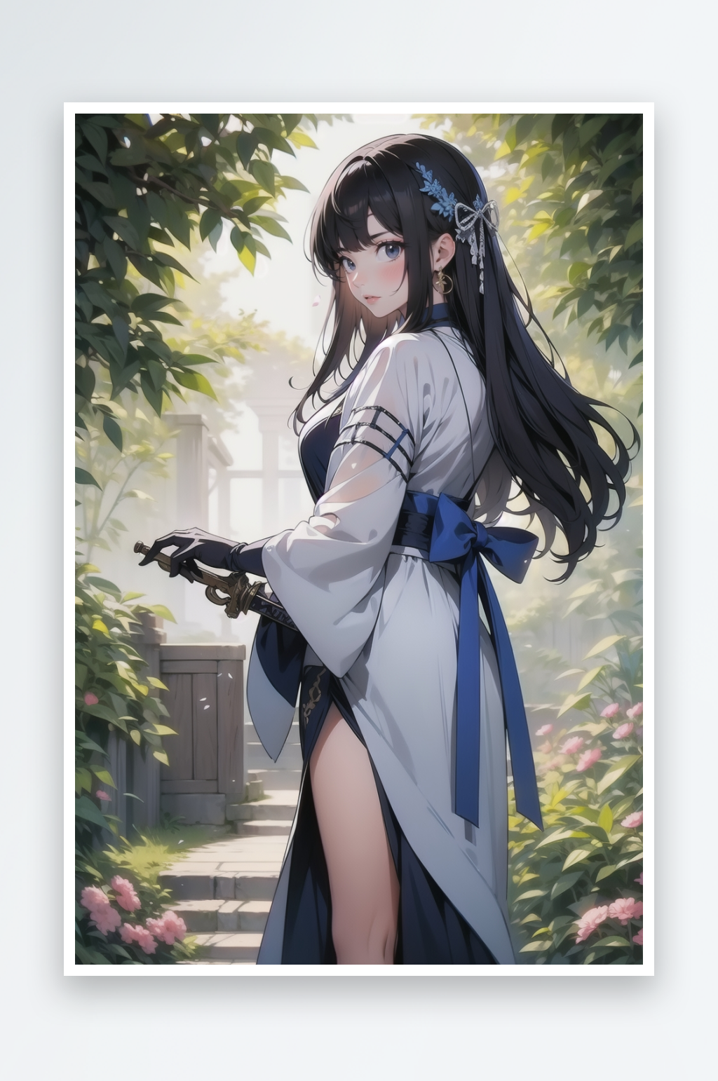 古风女侠客回望插画系列模板下载-编号6746779-众图网