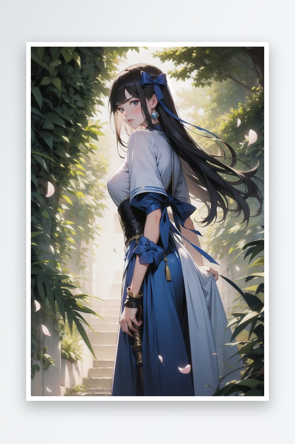 古风女侠客回望插画系列模板下载-编号6746907-众图网