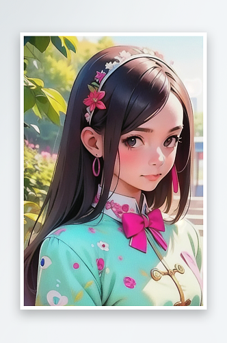 清纯唯美正装美女插画人物系列二