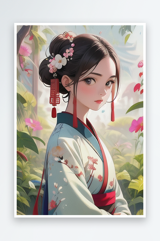 清纯唯美古装美女插画人物系列二