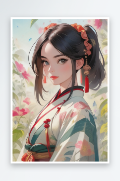 清纯唯美古装美女插画人物系列四