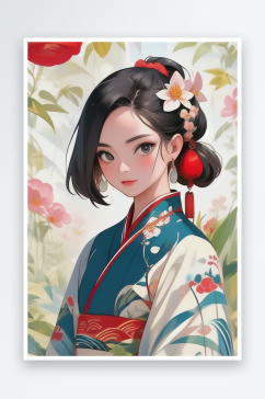 清纯唯美古装美女插画人物系列四