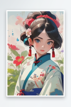 清纯唯美古装美女插画人物系列四