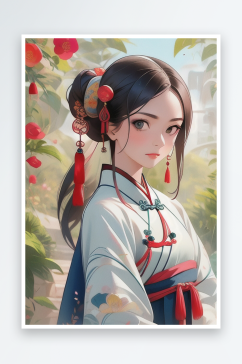 清纯唯美古装美女插画人物系列四