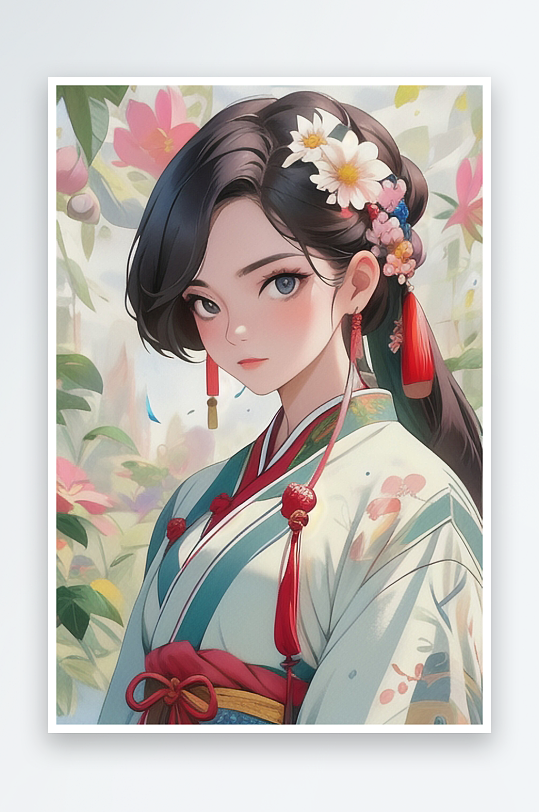 清纯唯美古装美女插画人物系列五