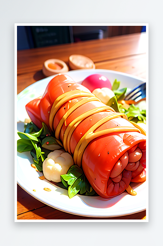 一盘暖色蔬果美食系列图片
