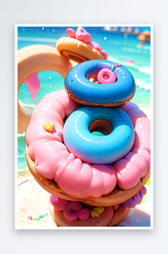 甜甜圈甜品美食系列图