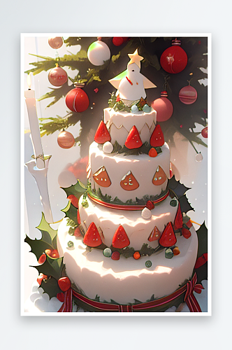 圣诞节甜点蛋糕美食系列图