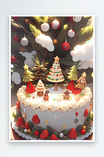 圣诞节甜品蛋糕美食系列图