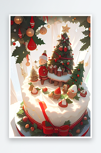 圣诞节甜食物蛋糕美食系列图