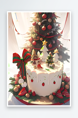 圣诞节甜食蛋糕美食系列图