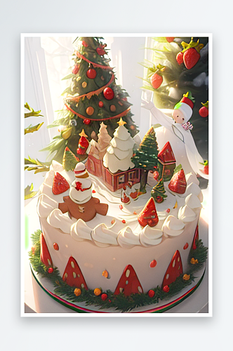 圣诞节甜食蛋糕美食系列图