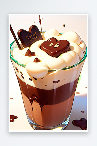 一杯咖啡巧克力饮品系列图