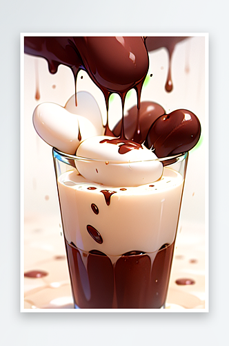 一杯咖啡巧克力饮品系列图