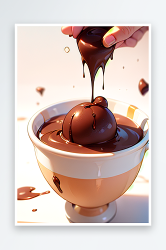 一杯巧克力咖啡饮品系列图