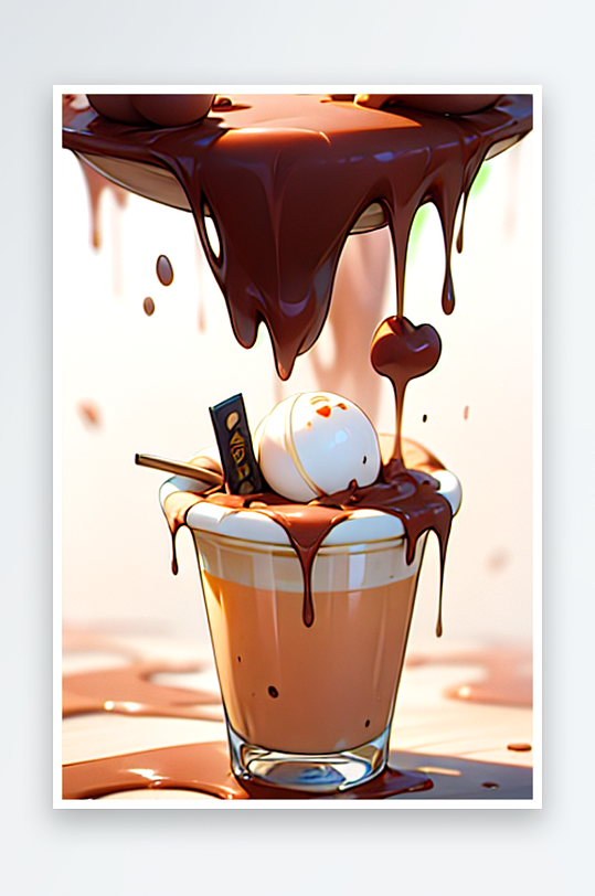 一份巧克力咖啡饮品系列图