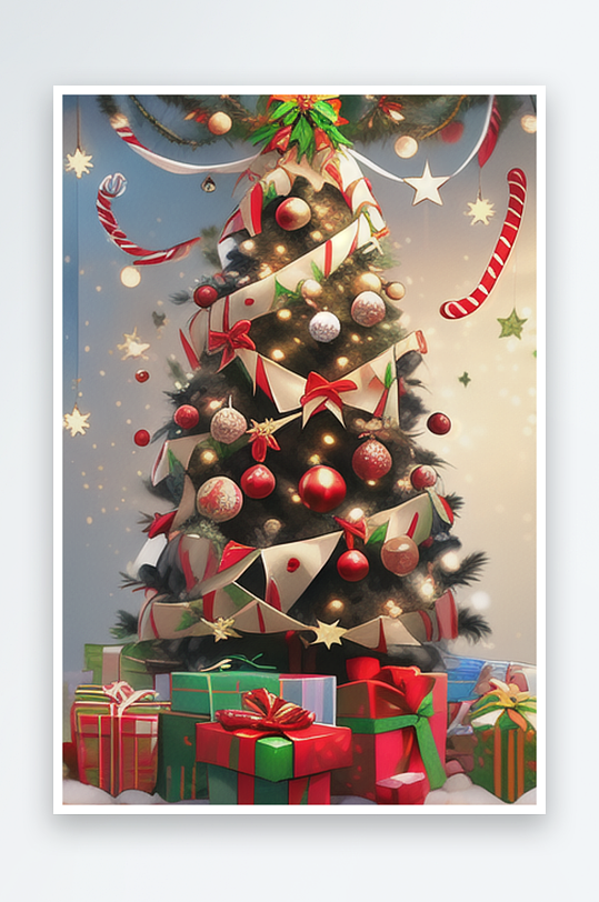 圣诞节礼物圣诞树系列图