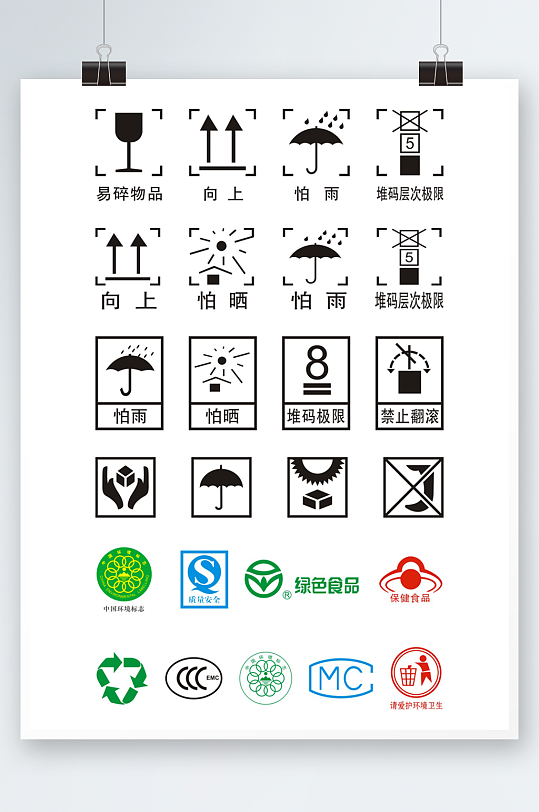 包装箱包装盒包装袋标识