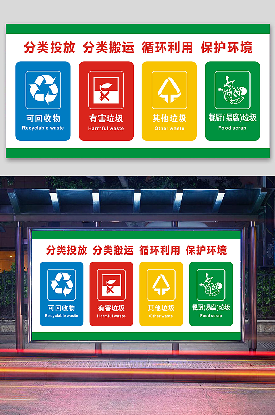 垃圾分類綠色環(huán)保標識