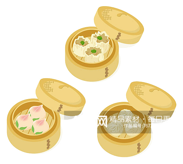 卡通日韩料理食品菜品元素素材