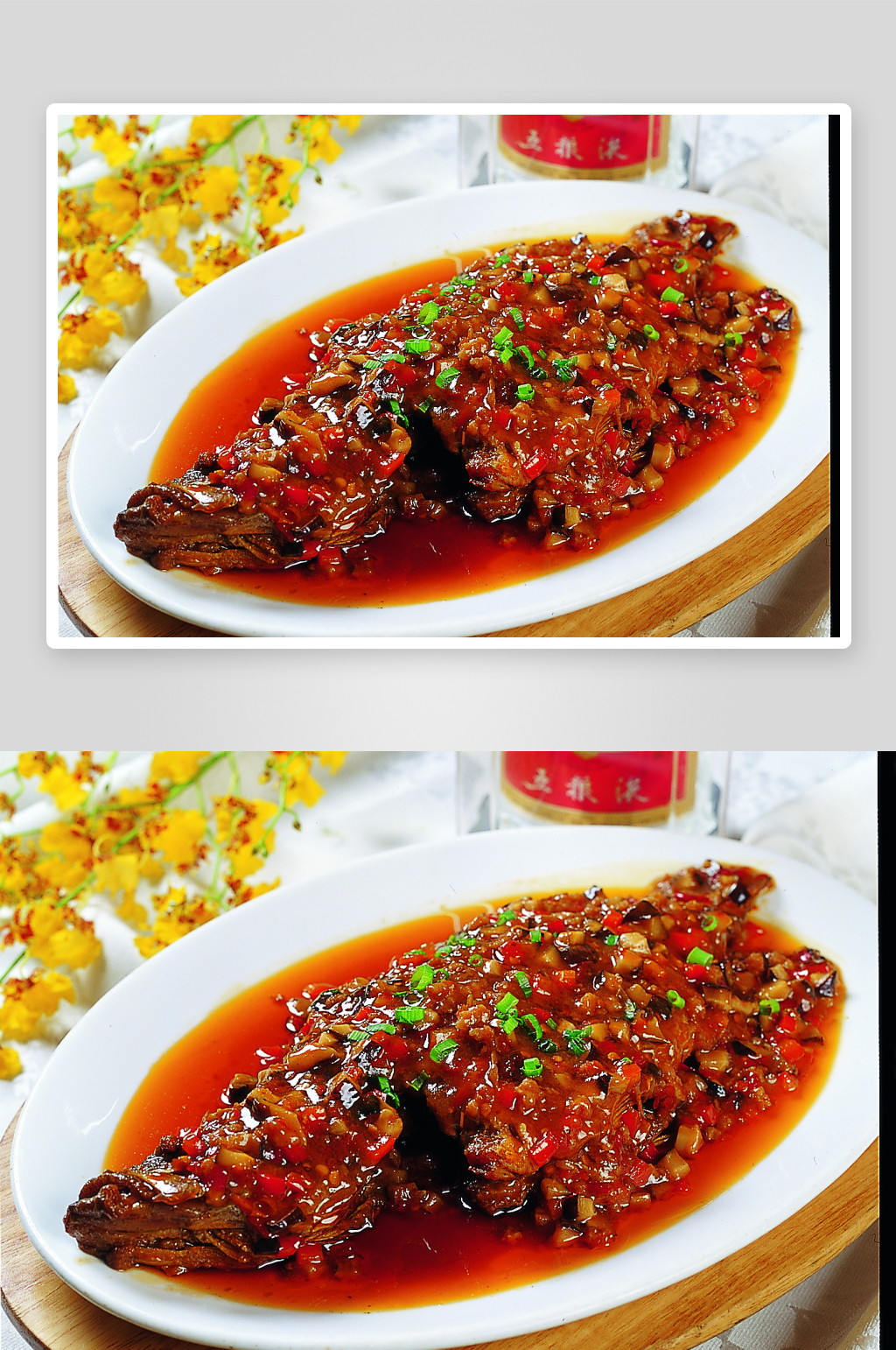 干烧桂鱼摄影图片素材
