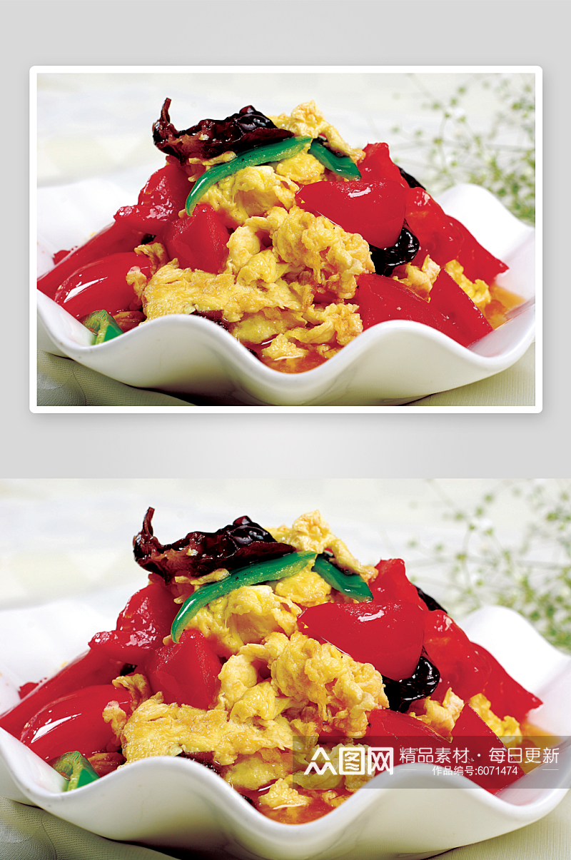 西红柿炒鸡蛋摄影图片素材