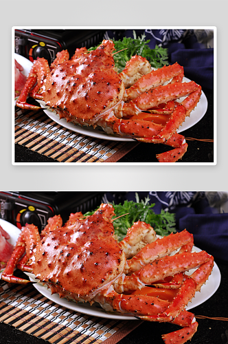 美味霸王蟹摄影图片