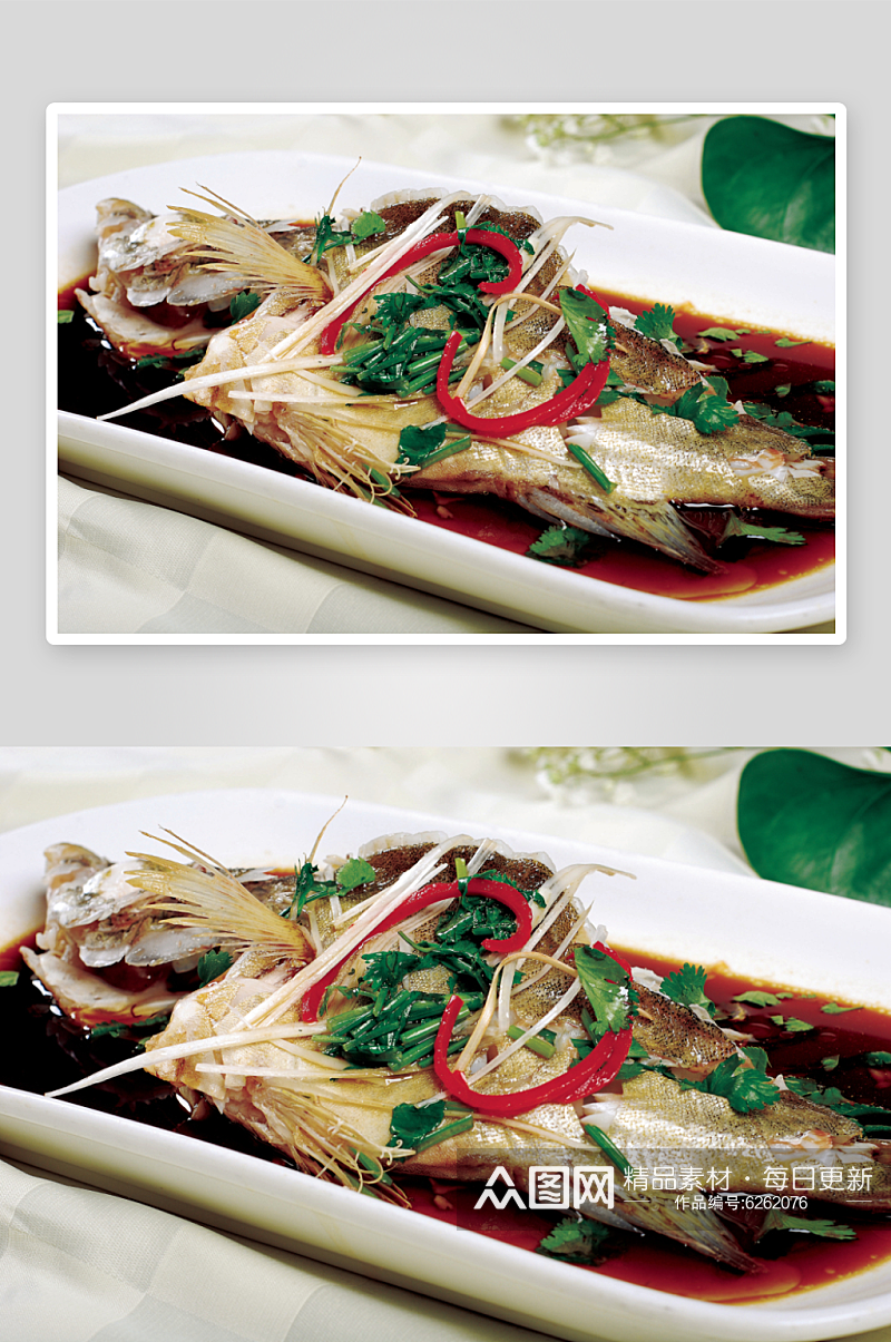 清蒸桂鱼摄影图片素材